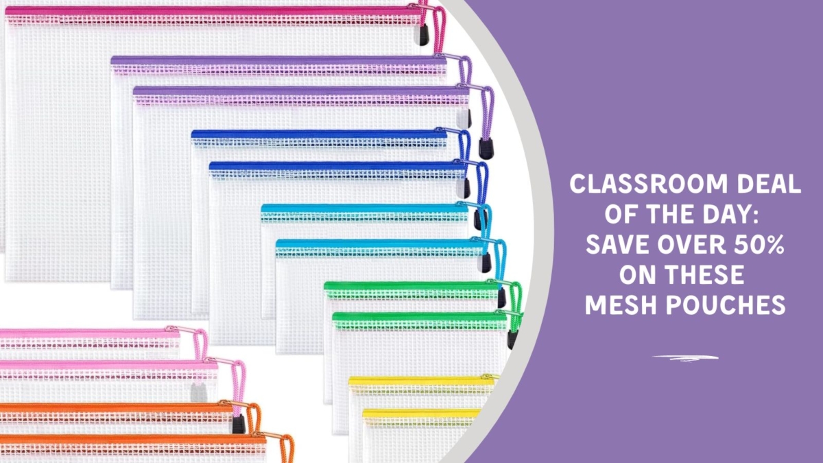 Classroom Deal of the Day: Get 18 of These Teacher-Favorite Mesh Pouches For Less Than $13