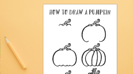 How To Draw a Pumpkin (Free Printable + Video)