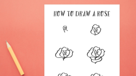 How To Draw a Rose (Free Printable + Video)