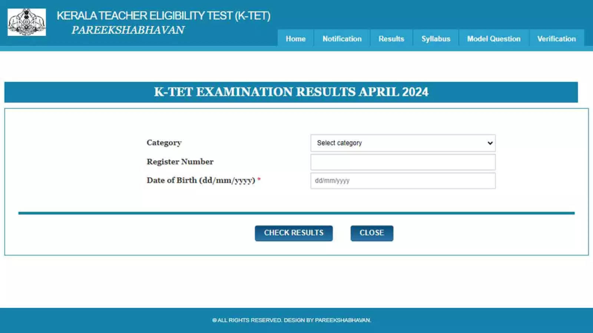 KTET 2024 Results Declared at ktet.kerala.gov.in: Check Direct Link Here