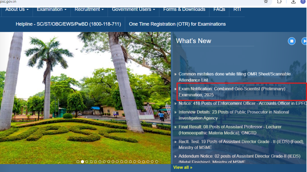 UPSC Combined Geo-Scientist 2024 notification out, register till Sep 24: Check key dates and other details here