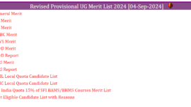 Gujarat NEET UG counselling: Revised provisional merit list 2024 out, check direct link here