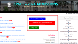 TS CPGET Round 1 seat allotment result out at cpget.ouadmissions.com: Direct link to download here