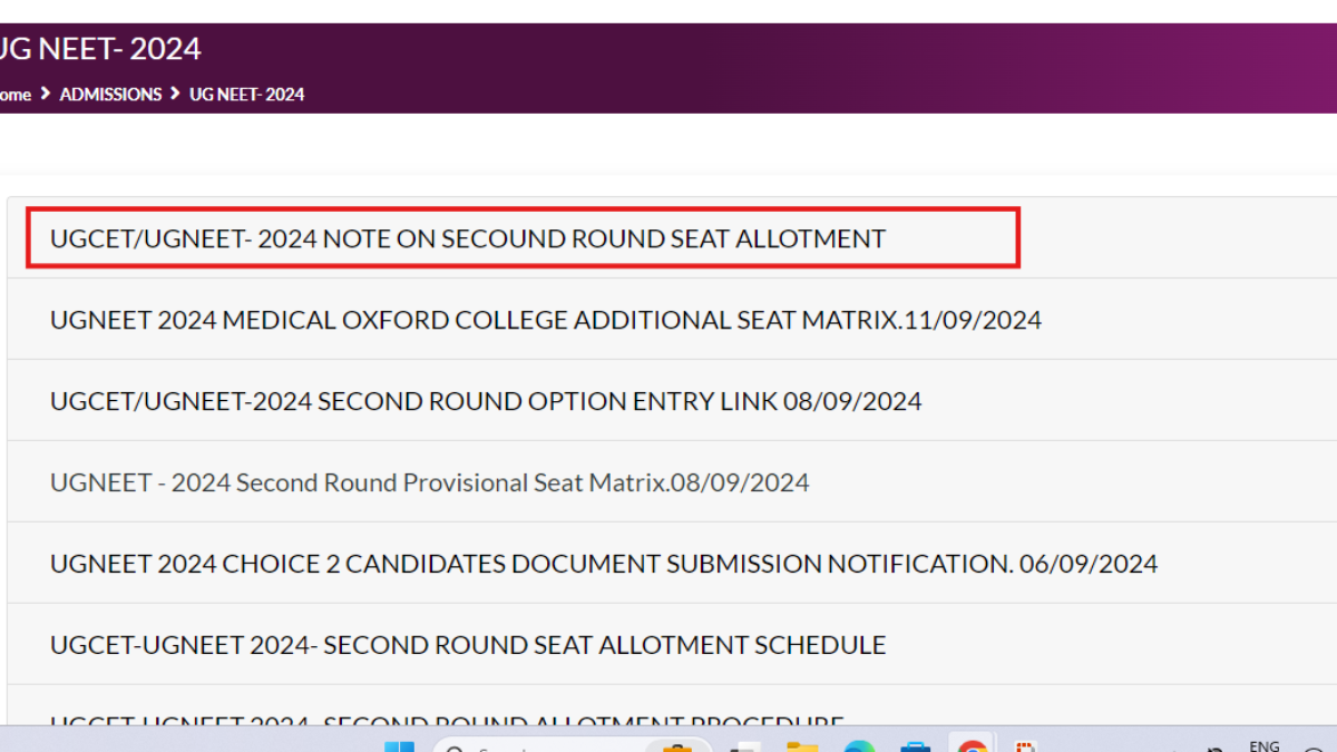 Karnataka UGCET and UG NEET 2024 round 2 option entry deadline extended: Direct link to modify preferences here