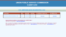 UPSC CSE Mains Admit Card 2024 out: Check direct link here