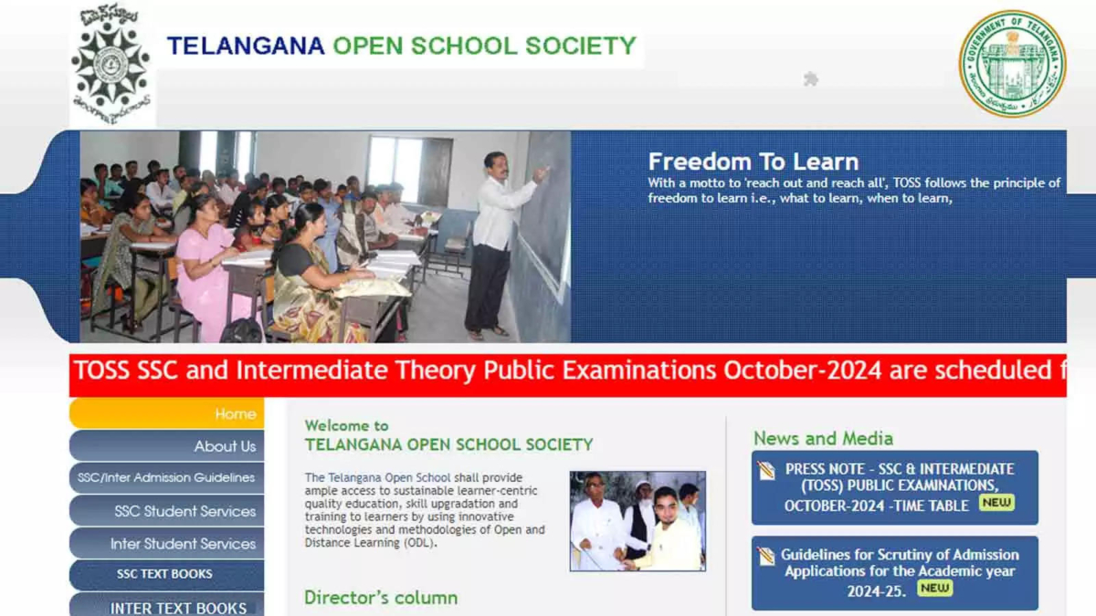 Telangana TOSS 2024: SSC, Inter October Schedule Released at telanganaopenschool.org; Download Here