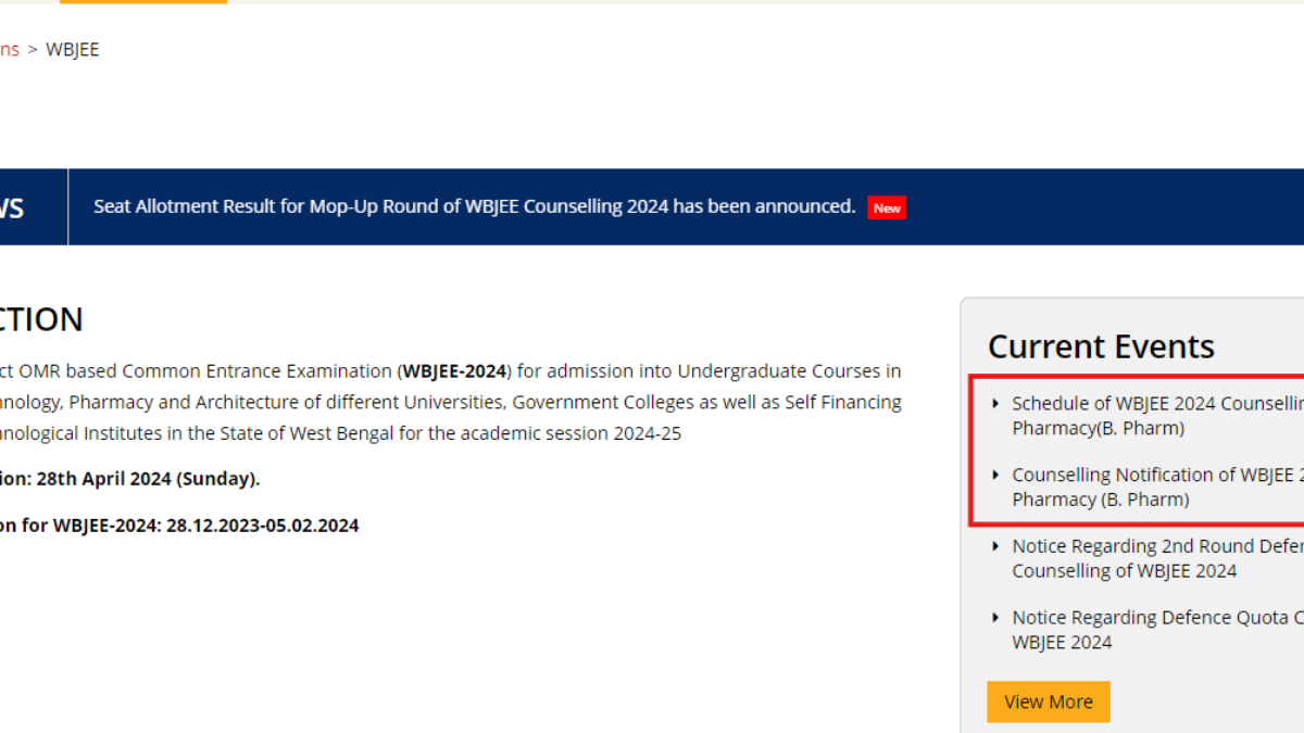 WBJEE counselling schedule out for BPharm courses, registration to start today: Check important dates here