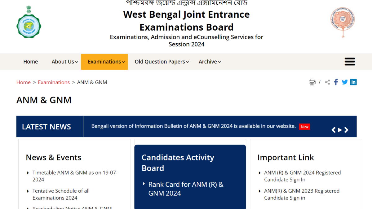 WB ANM, GNM result 2024 out: Direct link to download rank card here