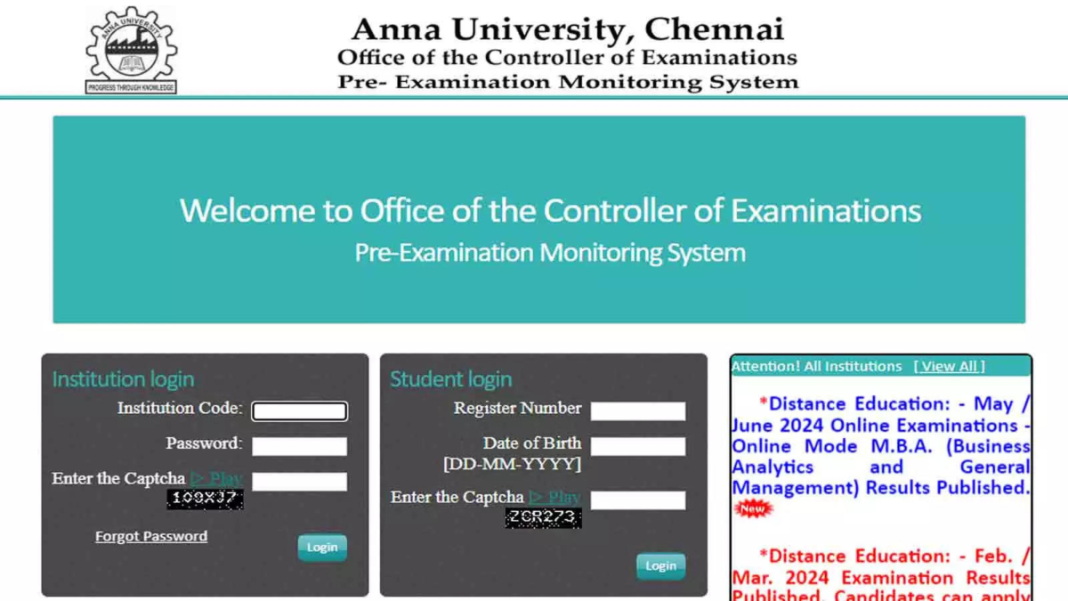 Anna University Results 2024 for MBA Programmes Released at coe1.annauniv.edu; Check Direct Link Here