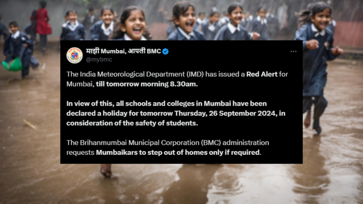 Mumbai schools and colleges shut tomorrow amid IMD's heavy rain alert, BMC issues notice