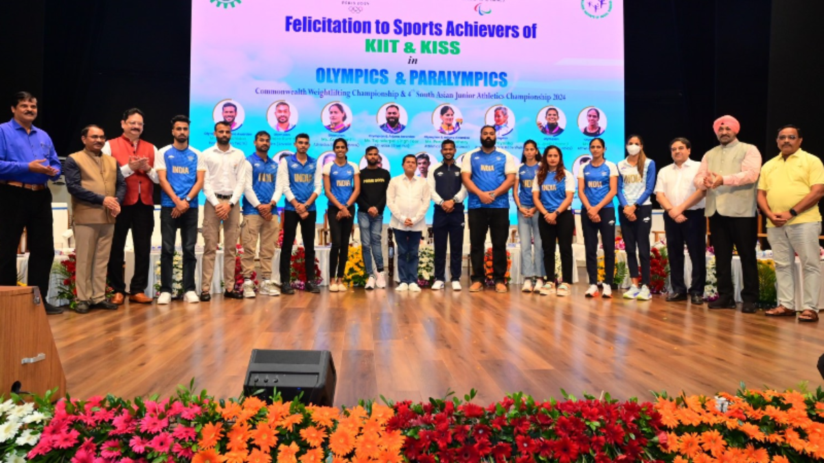 Seventeen KIIT Athletics Who Participated in Paris Olympics & Paralympics Felicitated By Varsity