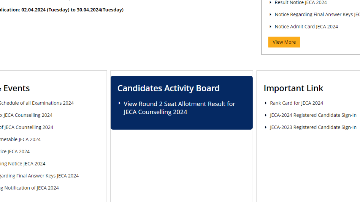 WB JECA 2024 round 2 seat allotment result out at wbjeeb.nic.in: Direct link here