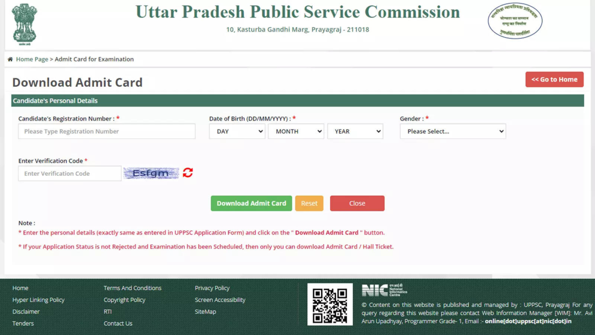 UPPSC Admit Cards for Technical Education Teacher Service Exam 2024 Released at uppsc.up.nic.in: Direct Link