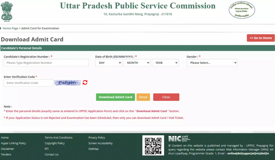 UPPSC Admit Cards for Technical Education Teacher Service Exam 2024 Released at uppsc.up.nic.in: Direct Link