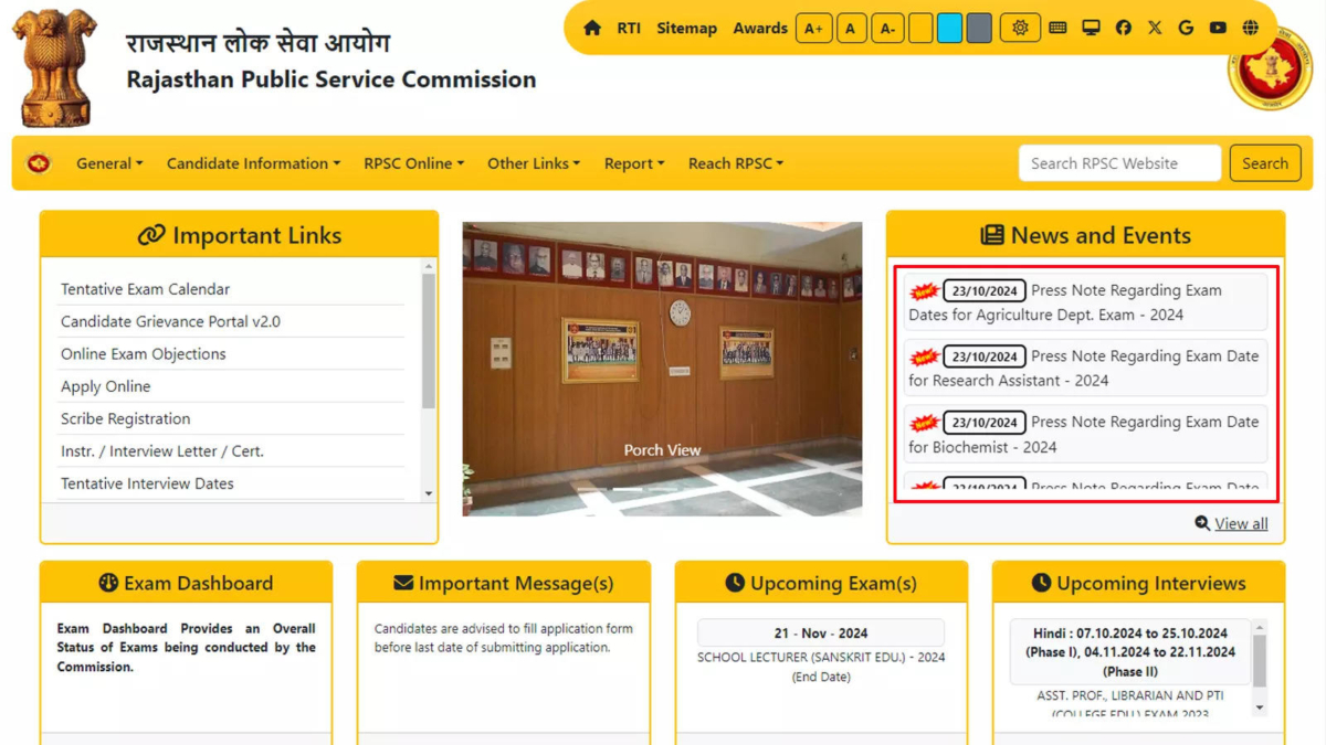 RPSC Exam Calendar 2025: Check key dates and revised schedule here