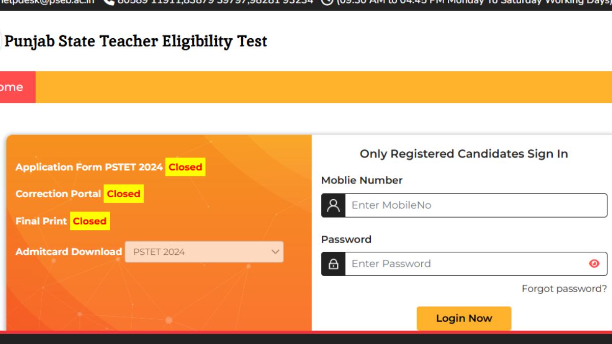 PSTET Admit Card 2024 Released at pstet.pseb.ac.in: Direct Link to Check Here