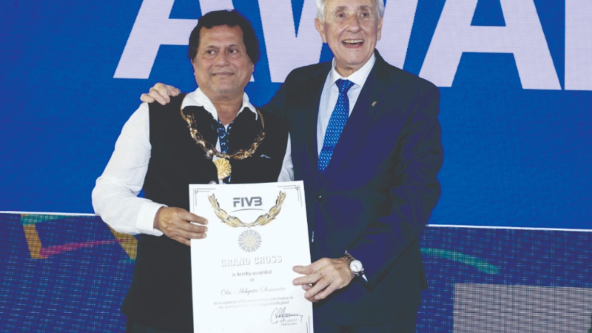 Achyuta Samanta Honoured With FIVB Grand Cross Award