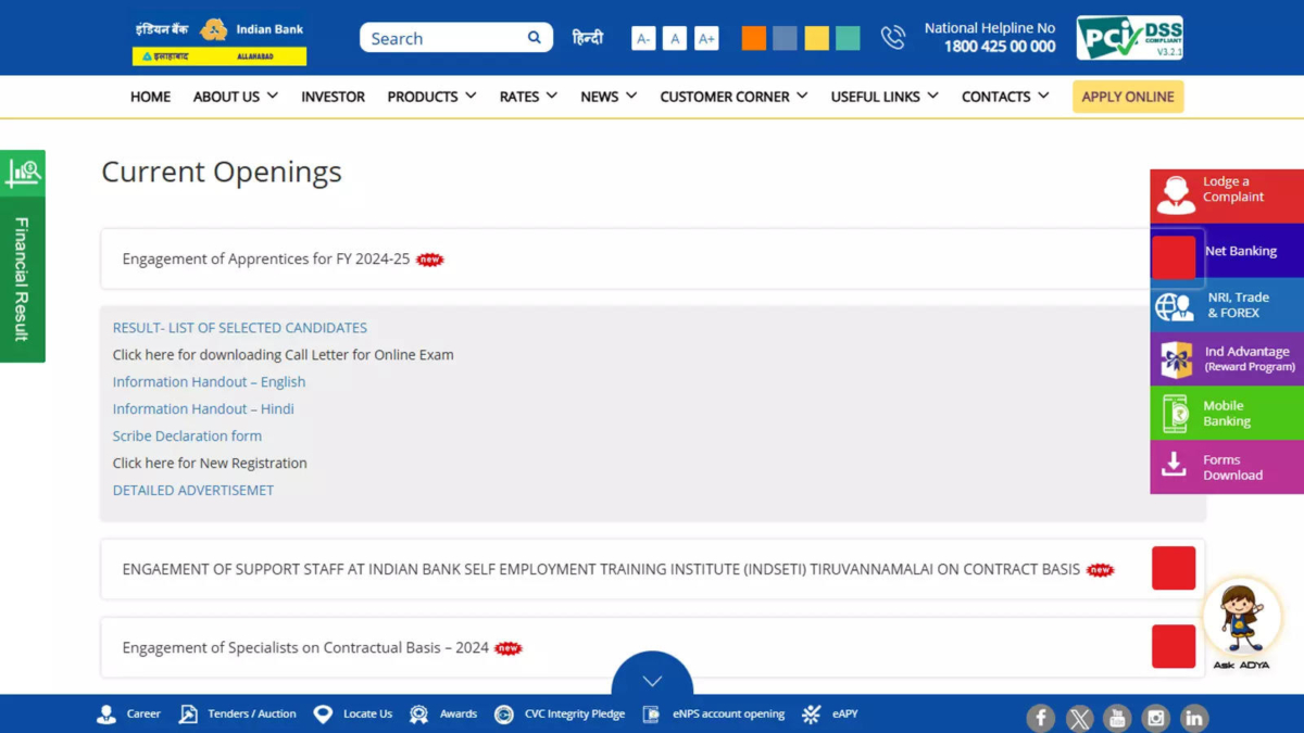 Indian Bank apprentice result 2024 announced: Check merit list PDF and DV schedule