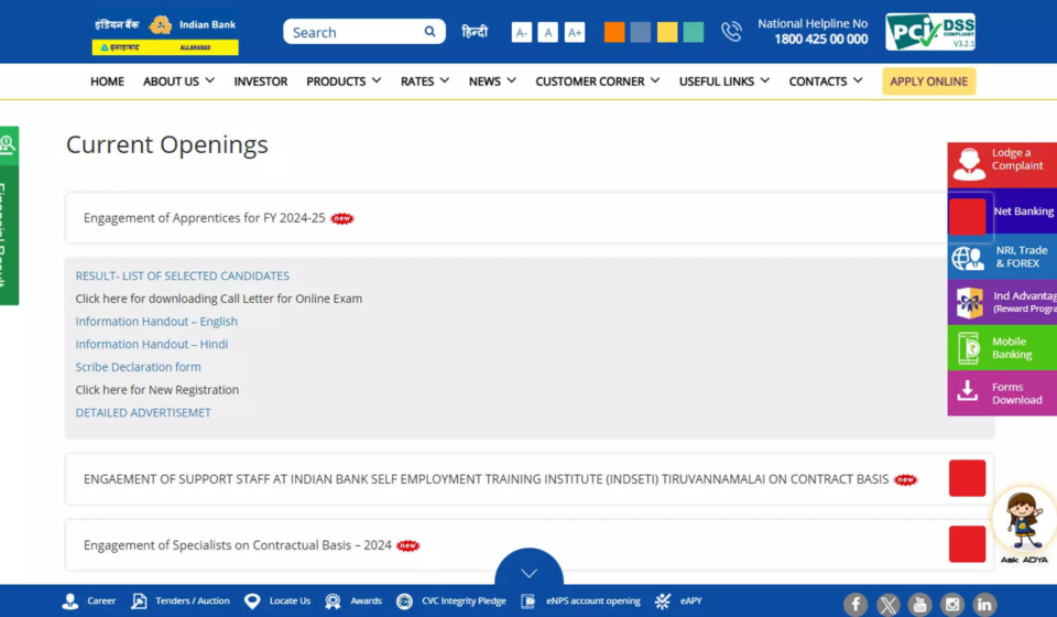 Indian Bank apprentice result 2024 announced: Check merit list PDF and DV schedule