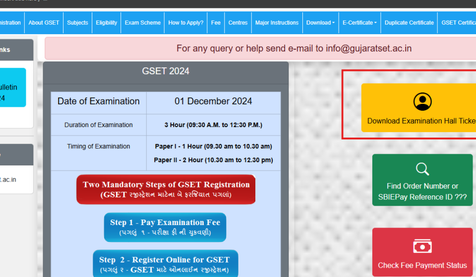 GSET admit card 2024 released at gujaratset.ac.in: Direct link to download here