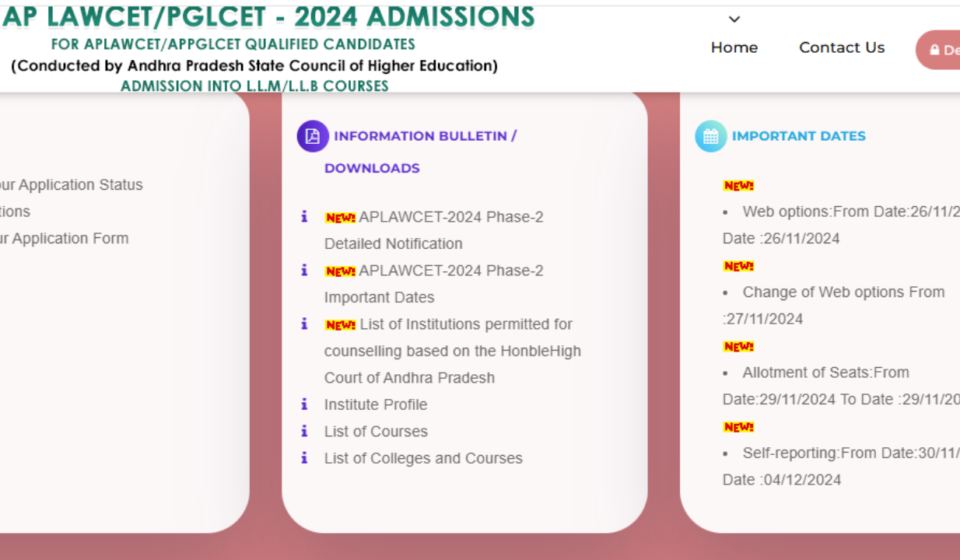 AP LAWCET 2024 Counselling phase 2 schedule revised, check important dates here