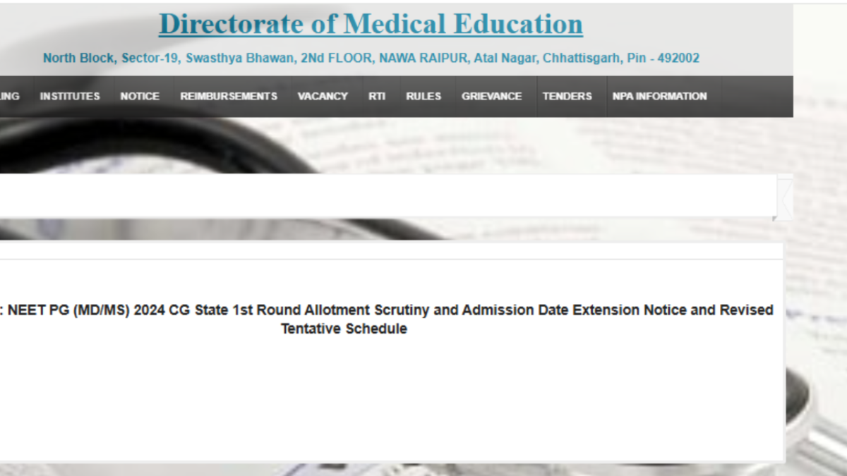 Chhattisgarh NEET PG 2024 counselling schedule revised, check details here