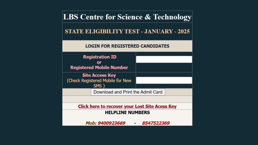 Kerala SET hall ticket 2025 out, exam on Feb 2: Direct link to download here