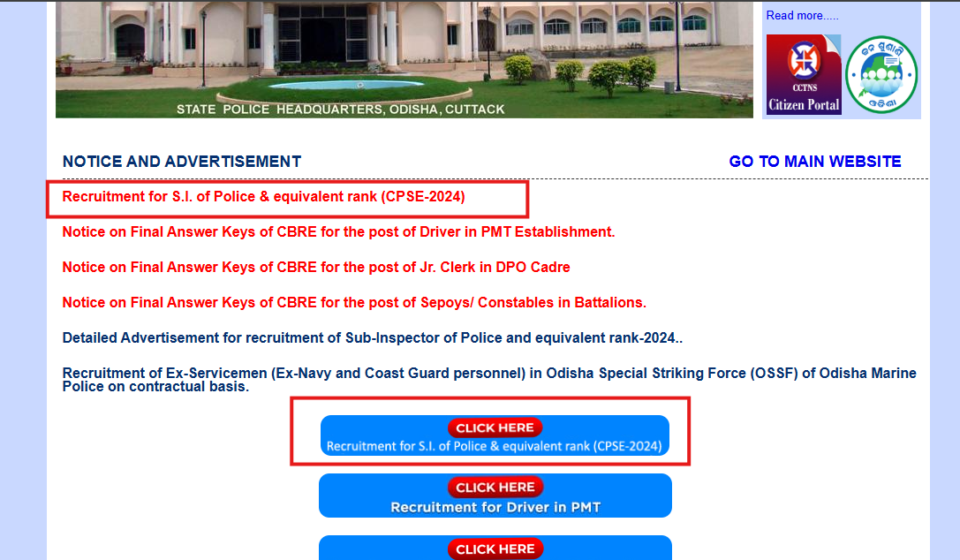 Odisha Police SI 2025 registration window opens: Check direct link to apply now