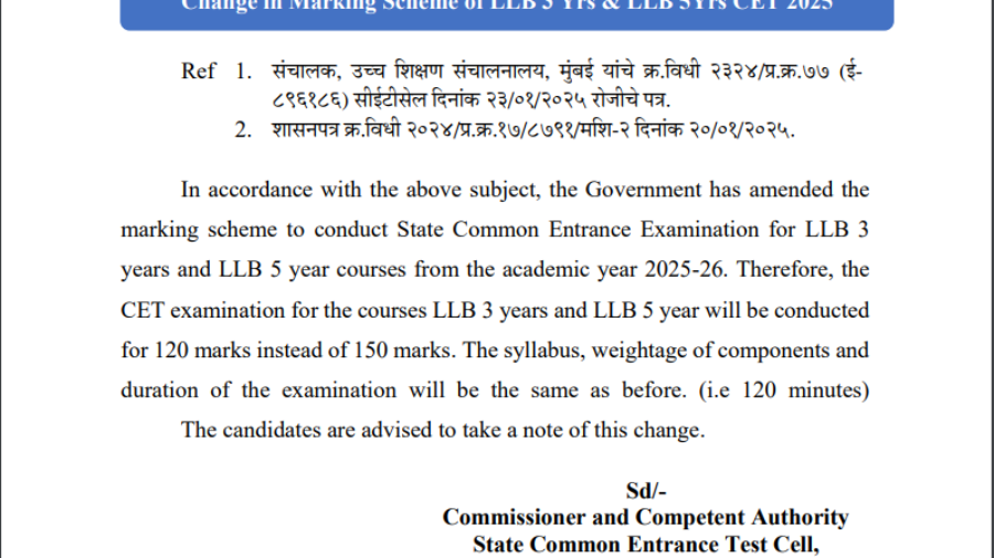 MAH LLB CET 2025 exam pattern changed: Check details here