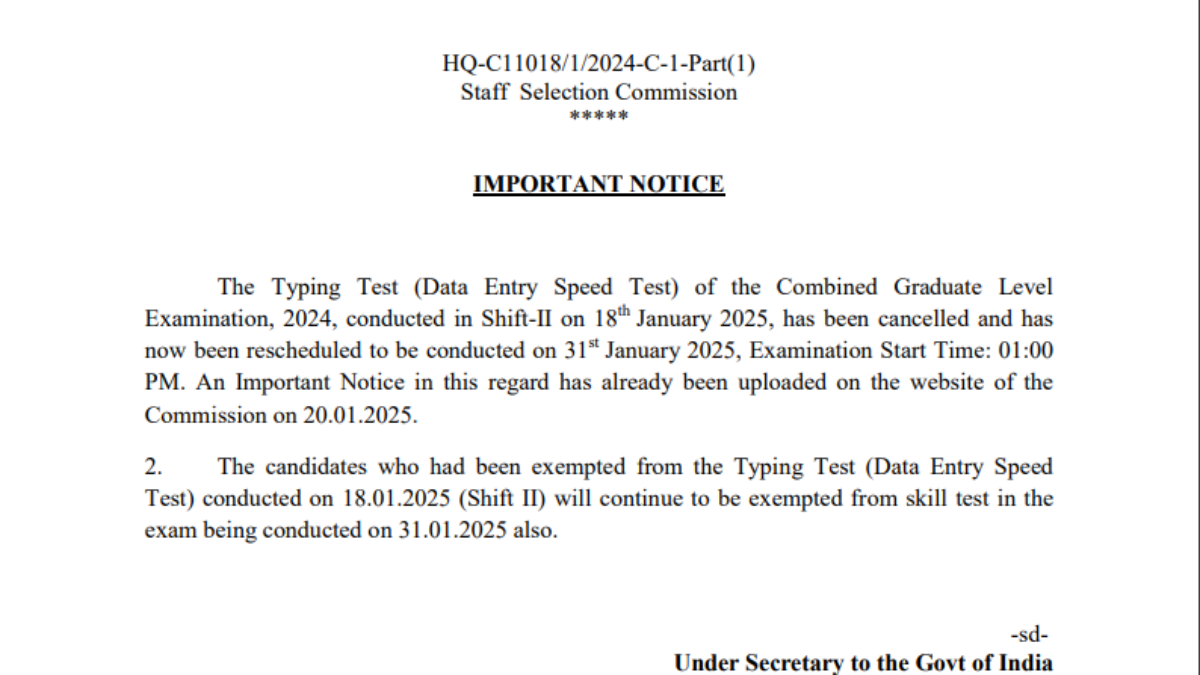 SSC CGL DEST 2024 exam date revised: Check important date and other details here