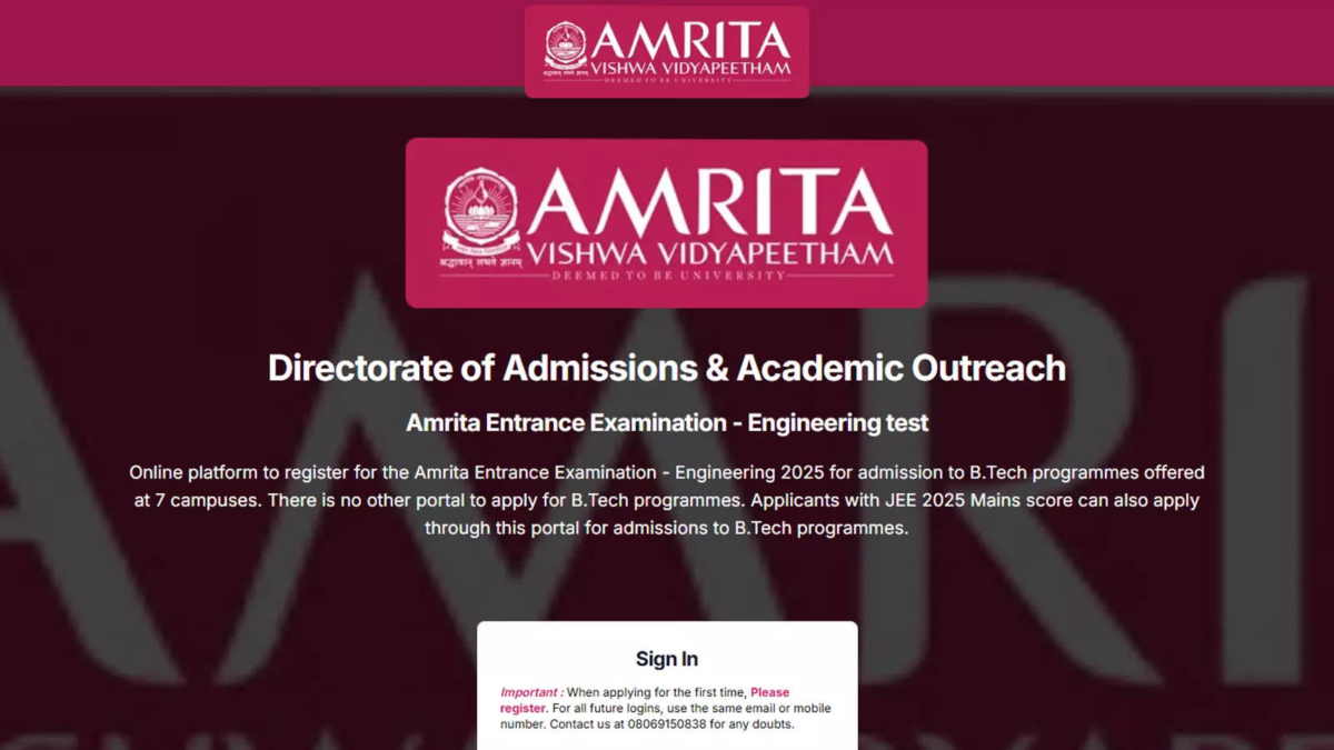 AEEE 2025 Phase 1 results released at amrita.edu: Check your scores here