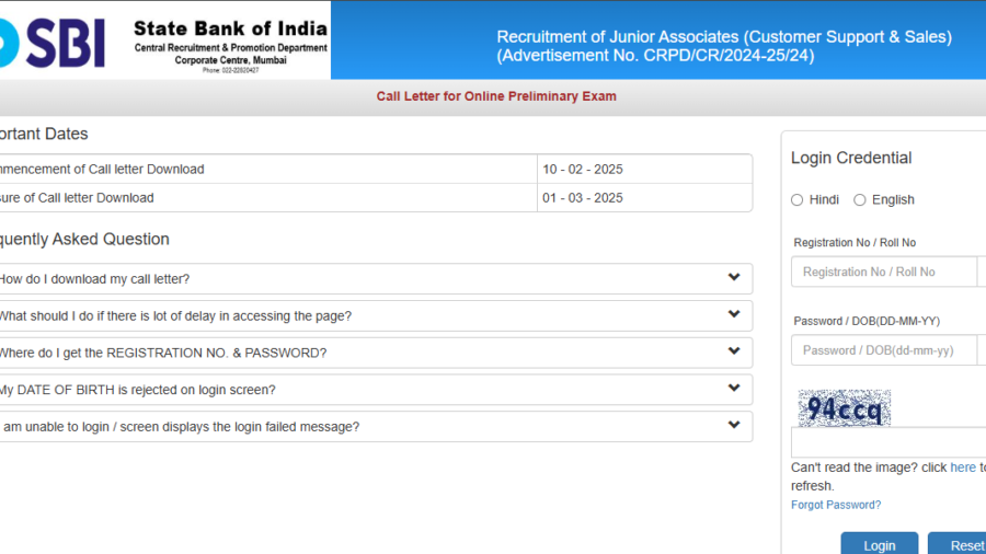 SBI Clerk prelims admit card 2025 released: Direct link to download hall tickets here